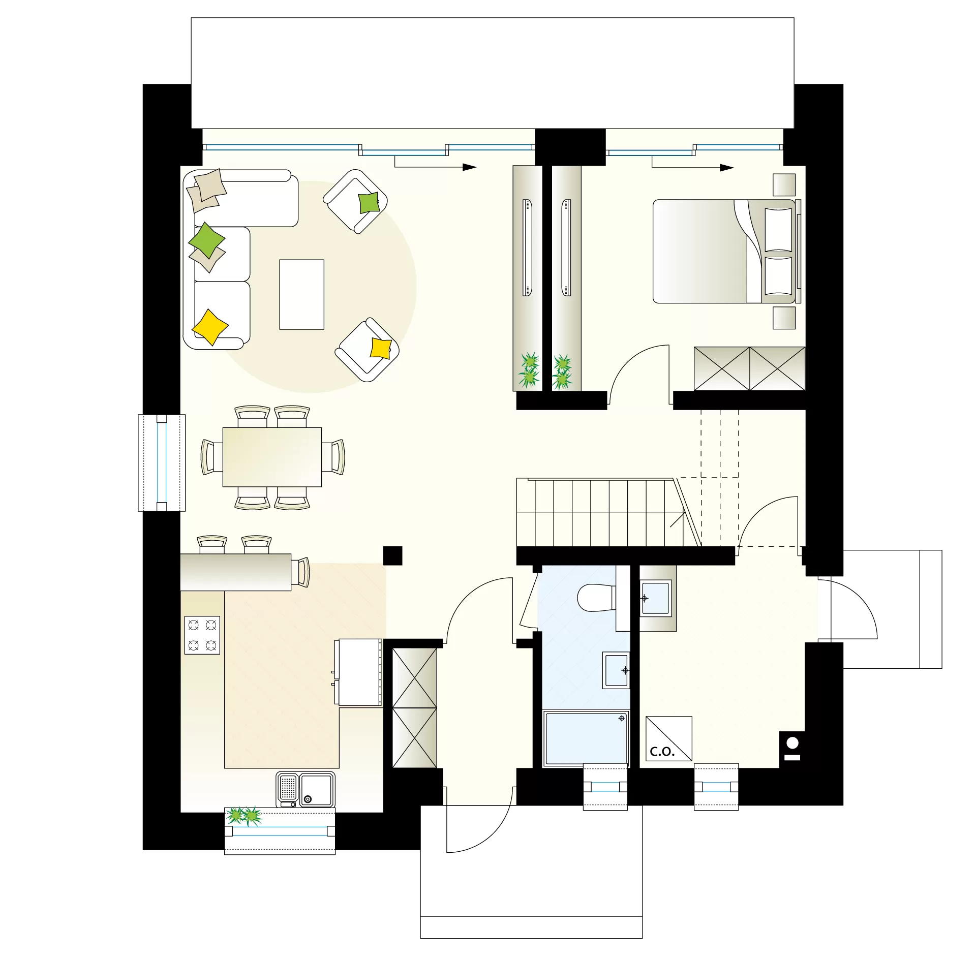 Projekt domu Taurus 6 - Parter